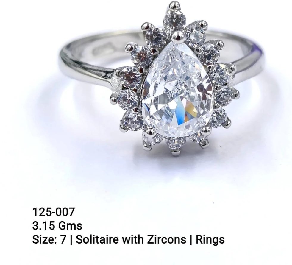 925 Silver Solitaire Ring
