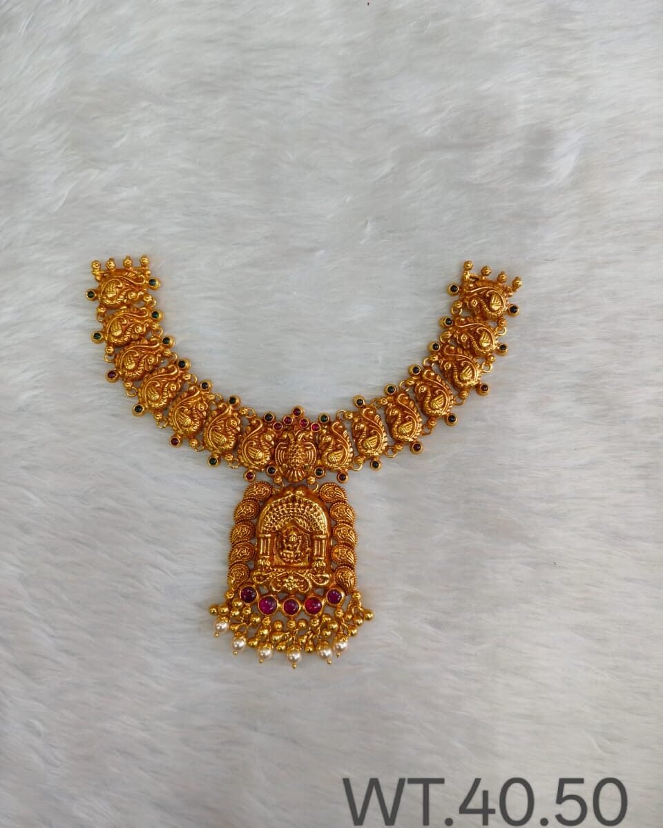 Silver 925 Temple Jewellery Necklace