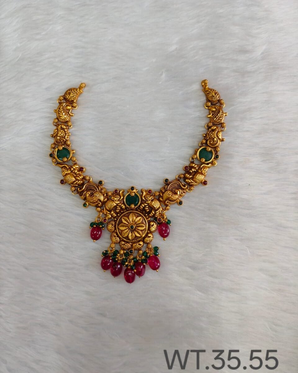 Silver 925 Temple Jewellery Necklace