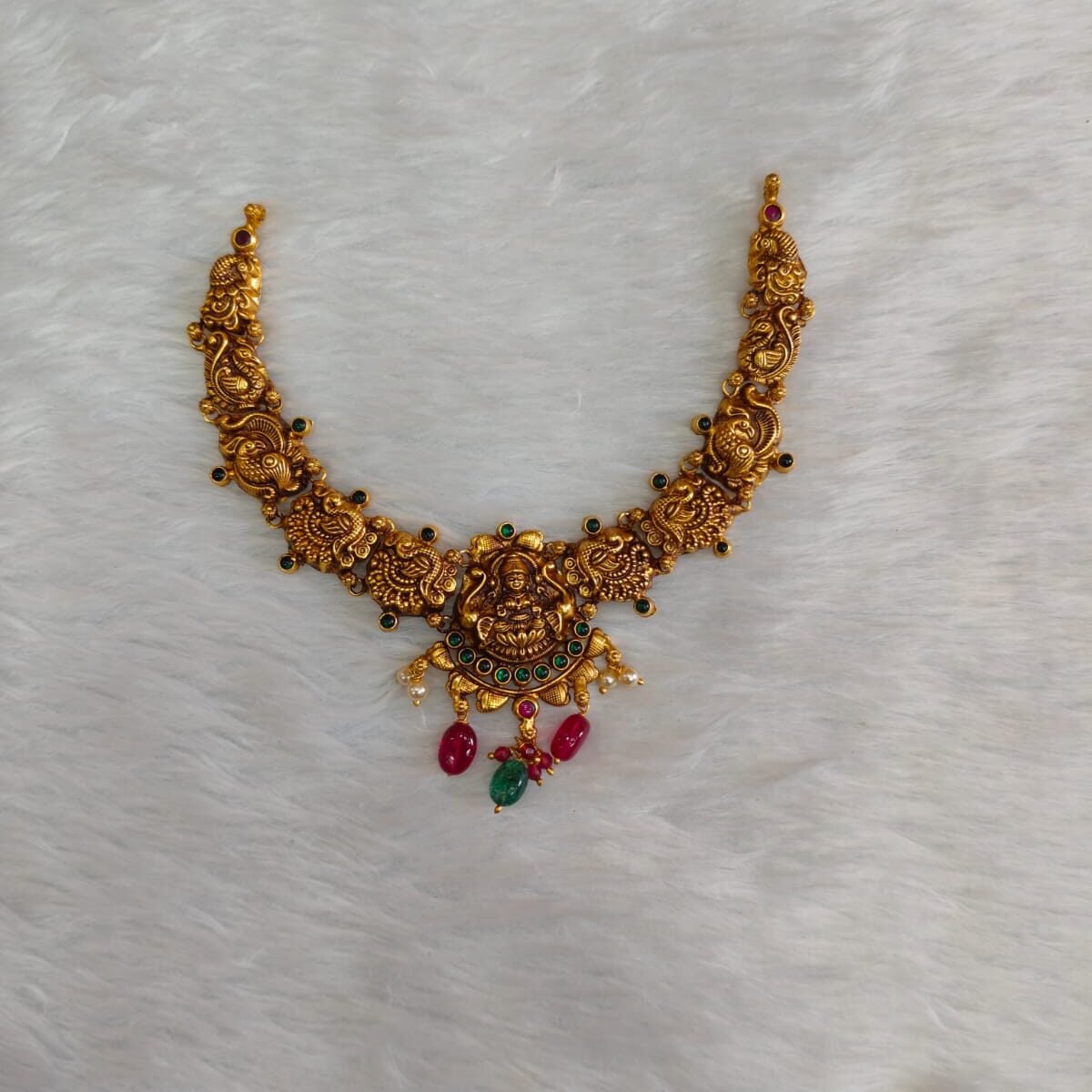 Silver 925 Temple Jewellery Necklace