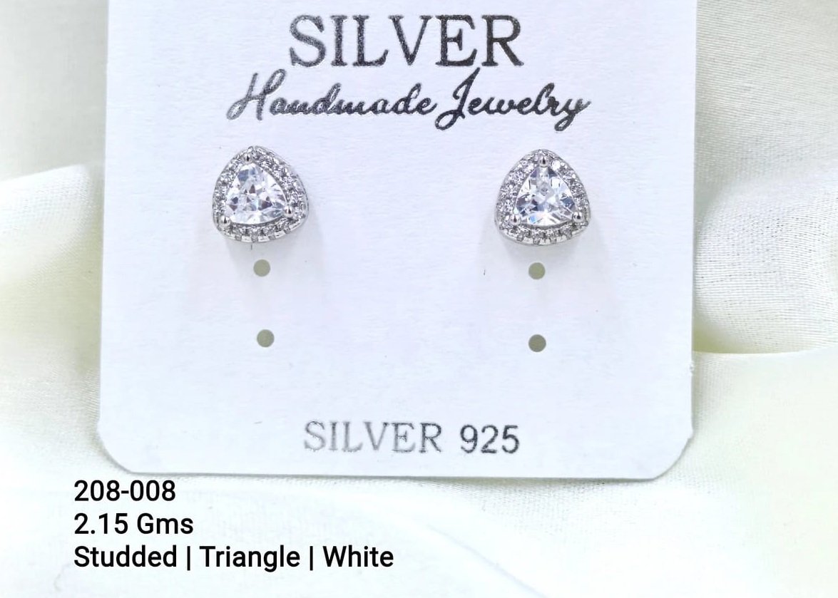 Sterling Silver Triangle Studs