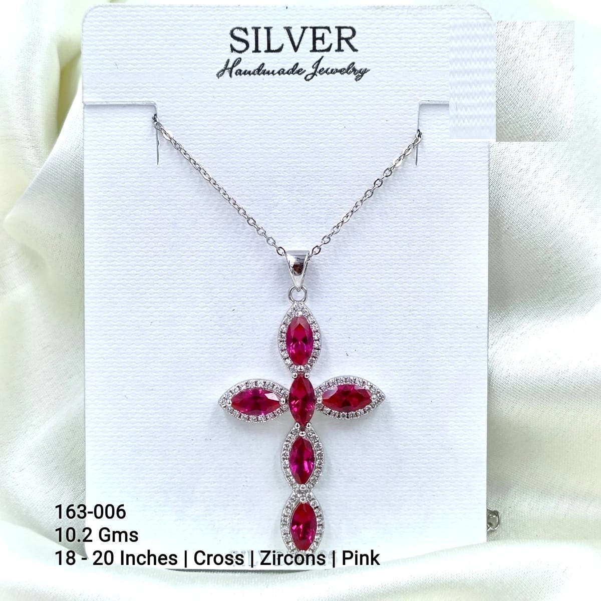 Sterling Silver Pinkstone Pendant