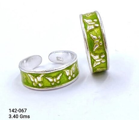 925 Silver Enamel Toe Rings